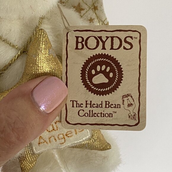 Boyds Bears Friends Are Angels White Gold Star Wings Ornament - Picture 10 of 11